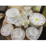 A Royal Worcester part teaset to include two sandwich plates