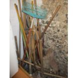 A selection of vintage gardening tools