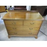 A late Victorian/Edwardian mahogany chest of two short and two long drawers