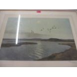 Peter Scott - Summertime in the Canadian Arctic, dated 1949, a print, 21" x 14", signed lower