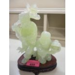 A modern jade coloured figural group A/F