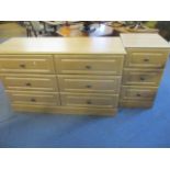 A modern John Lewis, Kings Town Furniture Company chest of six short drawers and a matching