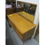 A mid 20th century G Plan style teak dressing table, 38"h x 45"w