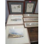 Will Henderson - Harbour scenes, a pair of coloured prints, signed by the artist in the lower