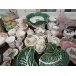 A mixed lot of ceramics to include a 19th century Chinese Canton sleeve vase A/F, a Royal Crown