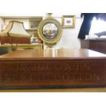 A Victorian mahogany J & P Coast sewing cotton advertising counter top cabinet