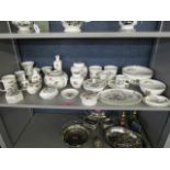 A selection of Wedgwood Kutani crane table ceramics