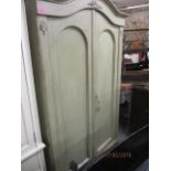 A French painted armoire in forest green