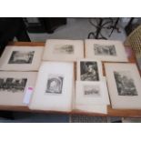Mixed 19th century engravings, unframed, to include 'Friday' after Denby Sadler, etched by Fred