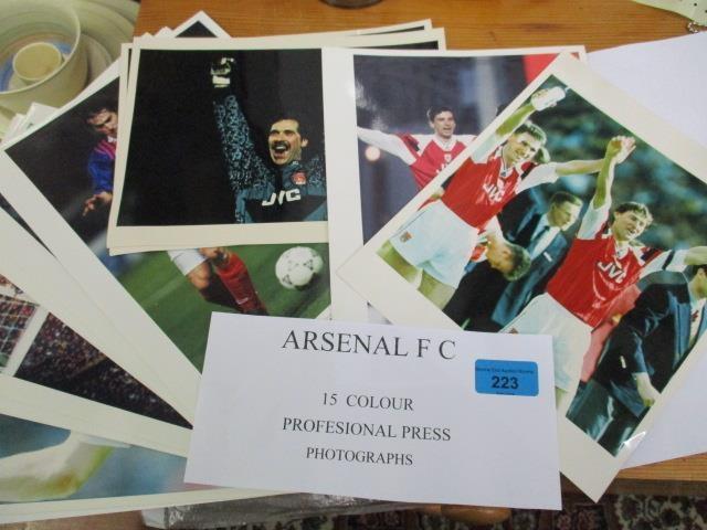 A collection of fifteen colour professional press photographs of Arsenal F/C