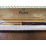 A vintage Parker 51 in original box, reputedly used by HRH Princess Margaret and HRH The Duke of