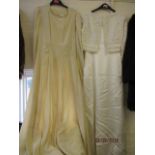 Two vintage wedding dresses, one early 20th century