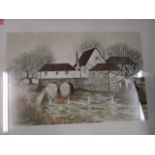 Jeremy King b 1933 Bray Mill House, a signed artist proof print, signed in pencil to lower margin,