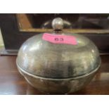 A silver and Bakelite pot with lid A/F, total weight 183g
