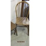 Two Windsor style spindle back chairs