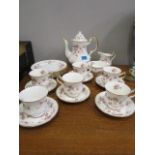 A Paragon Victoriana Rose pattern tea set comprising 22 pieces