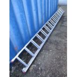 A double aluminium ladder