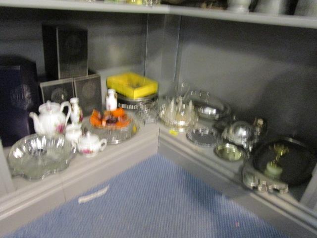 A selection of silver plated, boxed Stuart Crystal and Dartington ware, porcelain and other items