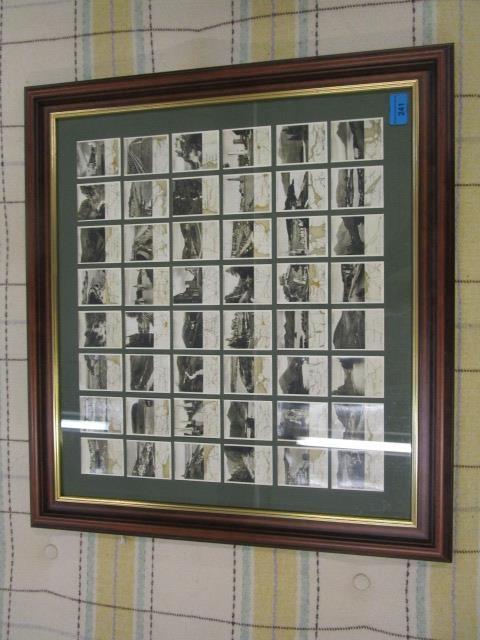A framed and glazed set of forty-one WA and AC Churchman Holidays in Britain series of cigarette - Image 2 of 6