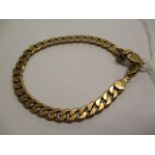 A 9ct gold flat belcher link bracelet