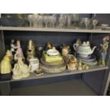 A mixed lot to include Copenhagen Christmas plates, a Royal Doulton Balloon Seller and other items