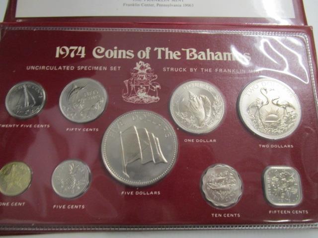 A cased Franklin Mint Commonwealth of the Bahama Islands proof set, with certificate of - Image 6 of 8