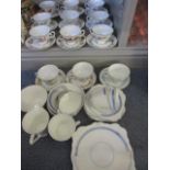 A Bell fine bone china part tea service circa 1940, together with a Franklin porcelain 'Months of