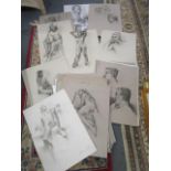 Hamer - a collection of approximately one-hundred pencil nude studio studies, some signed, each
