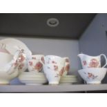 A Royal Albert 'Prelude' tea set to include teapot and sandwich plate serving six