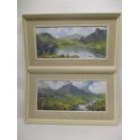 Charles Wyatt Warren - Cader Idris and Snowden from Llyn Antlle, a pair of oil on boards, signed,