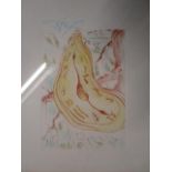 After Salvador Dali - Soft Watch - a lithograph etching 10 1/2" x 8", mounted in a glazed frame,