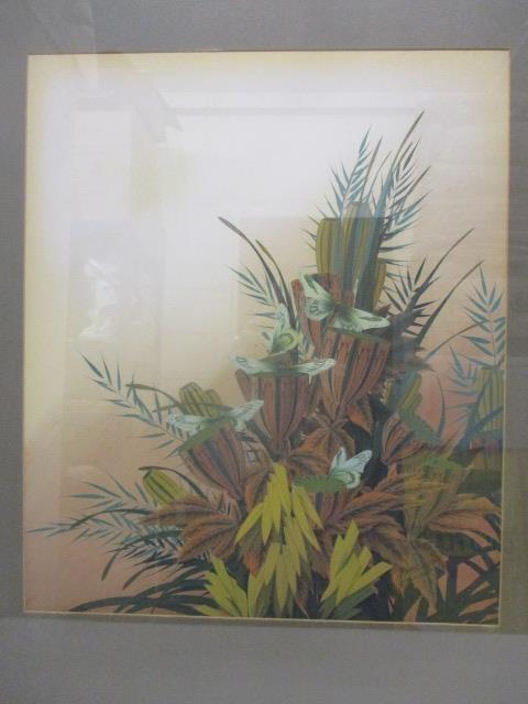 Richard Constable (grandson of John Constable) - a still life of ferns, buds and butterflies, - Image 4 of 6