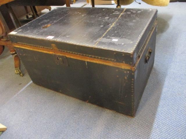 A vintage J Richards of London studded trunk A/F, together with a quantity of prints and needlepoint - Image 2 of 2