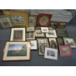 A quantity of framed and glazed 19th century and later prints and engravings to include 'Her