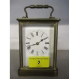 An early 20th century brass cased carriage clock