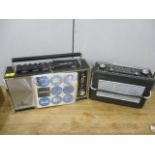 Two radios - a Satellite Transistor 6000 and a Hacker Model No.RP18