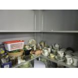 Mixed ceramics and ornaments, brassware and other items to include crested china, commemorative