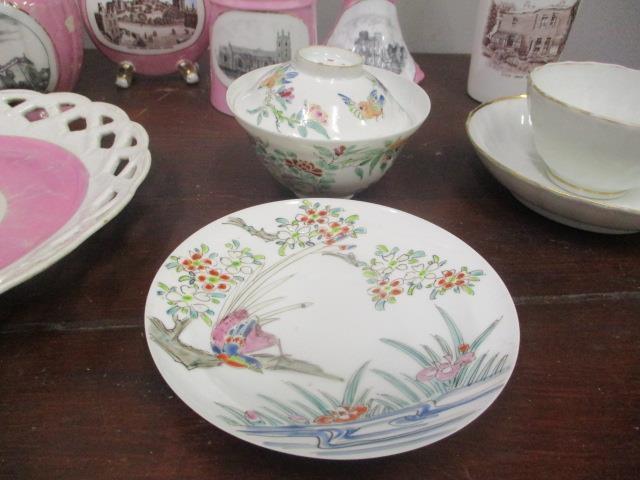 Ceramics to include a Japanese bowl, a saucer and cover and souvenir ware - Image 2 of 3