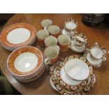 Mixed china to include Royal Albert Crown china and Staffordshire tableware
