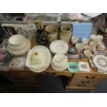 A mixed lot to include commemorative Royalist ceramics and ephemera, a Wedgwood part dinner and