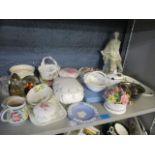 Collectable ceramics and glassware to include Poole, Royal Crown Derby, Lladro, Wedgwood and other