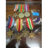 A mixed group of WWII campaign medals to include The Africa Star