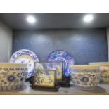 A small quantity of oriental ceramics and two dioramas