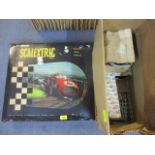 A boxed vintage Scalextric Grand Prix series and mixed other accessories