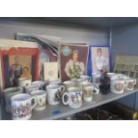 A mixed lot of Royal ephemera, cups and other items