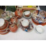 Oriental items to include a Japanese egg shell part teaset and mixed Imari