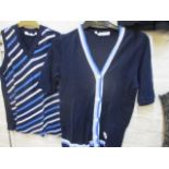 Modern mixed ladies clothing, mostly new with tags to include a Christian Dior twinset