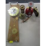 A group of smoking related collectibles to include a retro Scotch DM musical cigarette holder, along