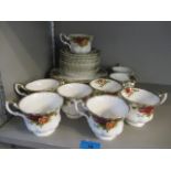 A Royal Albert Old Country Roses part teaset