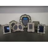 A selection of various silver clad photograph frames, various makers and dates